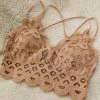 The Lace Cactus Dusty Blush Scalloped Lace Bralette