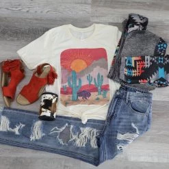 Not Rated NR Rust Suede Fringe Sandals