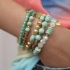 SAVY BLING Apparel Mint +Gold Bracelet Stack