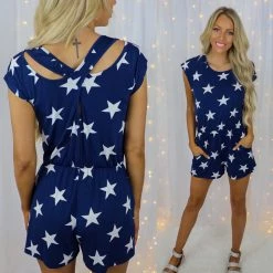 Heimish Apparel Starry Blue Romper
