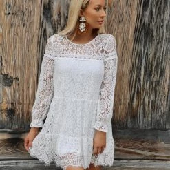 Promesa The Promise White Swan Lace Dress
