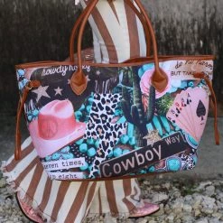 The Lace Cactus Western Vibes 52 - Cowboy Tote Bag