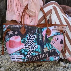 The Lace Cactus Western Vibes 52 - Cowboy Tote Bag