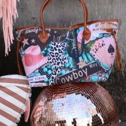 The Lace Cactus Western Vibes 52 - Cowboy Tote Bag
