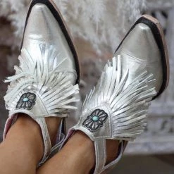 Junk Gypsy Bridal Kiss Me At Midnight Fringe Booties