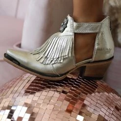 Junk Gypsy Bridal Kiss Me At Midnight Fringe Booties
