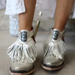 Junk Gypsy Bridal Kiss Me At Midnight Fringe Booties