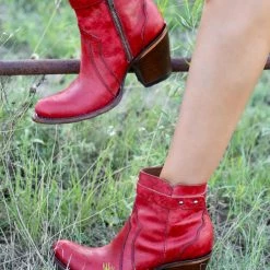 Best Sellers Circle G By Corral Red Zipper Ankle Boots