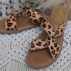 Leopard Everything Naughty Monkey Twist Leopard Sandals