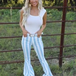 Saints + Hearts Apparel Cinderella Striped Bell Bottoms