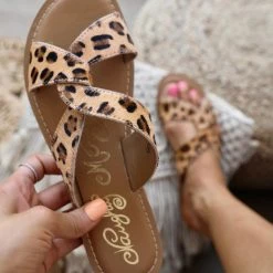 Leopard Everything Naughty Monkey Twist Leopard Sandals