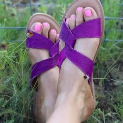 Naughty Monkey Purple Twist Sandals