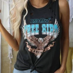 Zutter Best Sellers 1987 Freebird America Distressed Tank Top