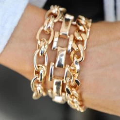 Andante GeeGee Gold Chain Bracelet Stacks Apparel