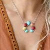 The Lace Cactus Best Sellers Multi-Color Chain Squash Blossom Necklace