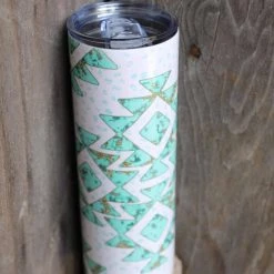 The Lace Cactus Turquoise Tribal Tumbler 20oz Accessories