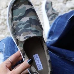 The Lace Cactus Footwear NR Dark Camouflage Slip-on Shoes