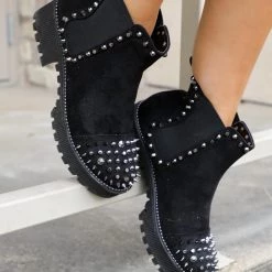 Cape Robbin Black Spiked + Studded "Mud Tire" Booties Best Sellers