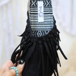 The Lace Cactus Leon Black Slide On Shoes