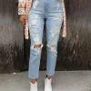 Cello Apparel Lavon Light Denim + Distressed Jeans