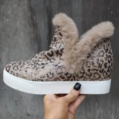 The Lace Cactus Very G Leopard Shantell Wedge Sneaker