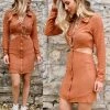 Le Leis The Terracotta Collared Dress