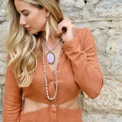 Le Leis The Terracotta Collared Dress