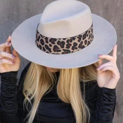 The Lace Cactus Rhinestone Cowgirl The Savannah Taupe Leopard Hat