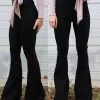 JC + JQ Black Super Stretch Bell Bottoms