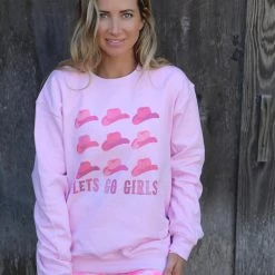 The Lace Cactus Pink "Lets Go Girls" Sweatshirt Apparel