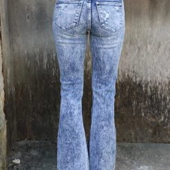 Petra 153 The Spacey Stonewashed Flare Jeans Apparel