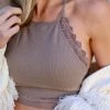 Fornia Taupe Scallop Lace Racerback Bralette