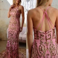 The Lace Cactus The Lovely Pink + Sequin Gown
