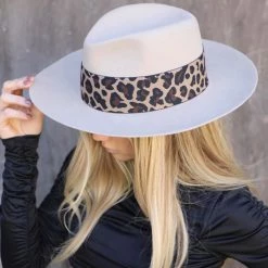 The Lace Cactus Rhinestone Cowgirl The Savannah Taupe Leopard Hat