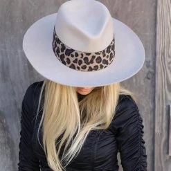 The Lace Cactus Rhinestone Cowgirl The Savannah Taupe Leopard Hat
