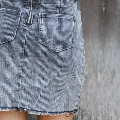 POL Apparel Bonnie Black Corduroy Studded Skirt