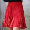 Oddi Apparel Candy Red Satin + Sequin Skirt