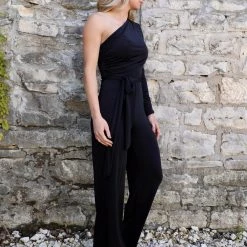 Cameo The Camaro Black One Shoulder Jumpsuit Apparel