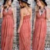 Wishlist Apparel Marsala Spaghetti Strap Lace Maxi Dress