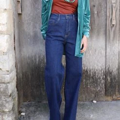 GJG Denim Dally Dark Blue + Wide Leg Jeans Apparel