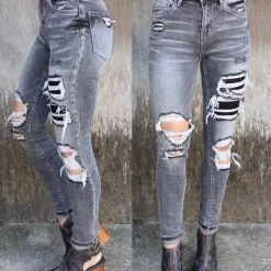 Vervet Broken Coal High Patch Skinny Jeans Apparel