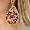 Treasure Jewels Leopard Everything Lani Leopard + Beaded Cactus Earrings