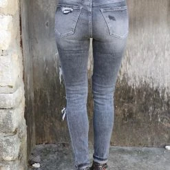 Vervet Broken Coal High Patch Skinny Jeans Apparel