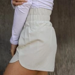 New In Coconut Milk High Waisted Tulip Shorts Apparel