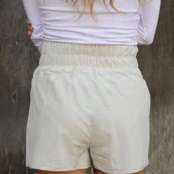 New In Coconut Milk High Waisted Tulip Shorts Apparel
