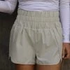 New In Coconut Milk High Waisted Tulip Shorts Apparel