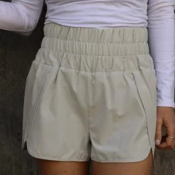 New In Coconut Milk High Waisted Tulip Shorts Apparel