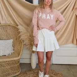 Oat Collective Apparel Rita Rose “PRAY” Fleece Sweatshirt