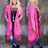 Blue Buttercup Apparel Fuchsia Mineral Dyed Long Cardigan