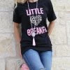 The Lace Cactus Apparel Black "Little Heart Breaker" Tee